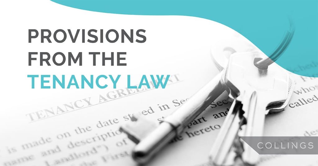 Provisions from the tenancy law