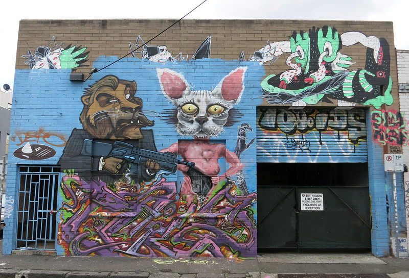 Fitzroy street art captured by wiredforlego on Flickr