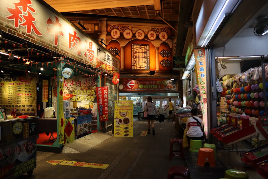 Night market, Chinese store,